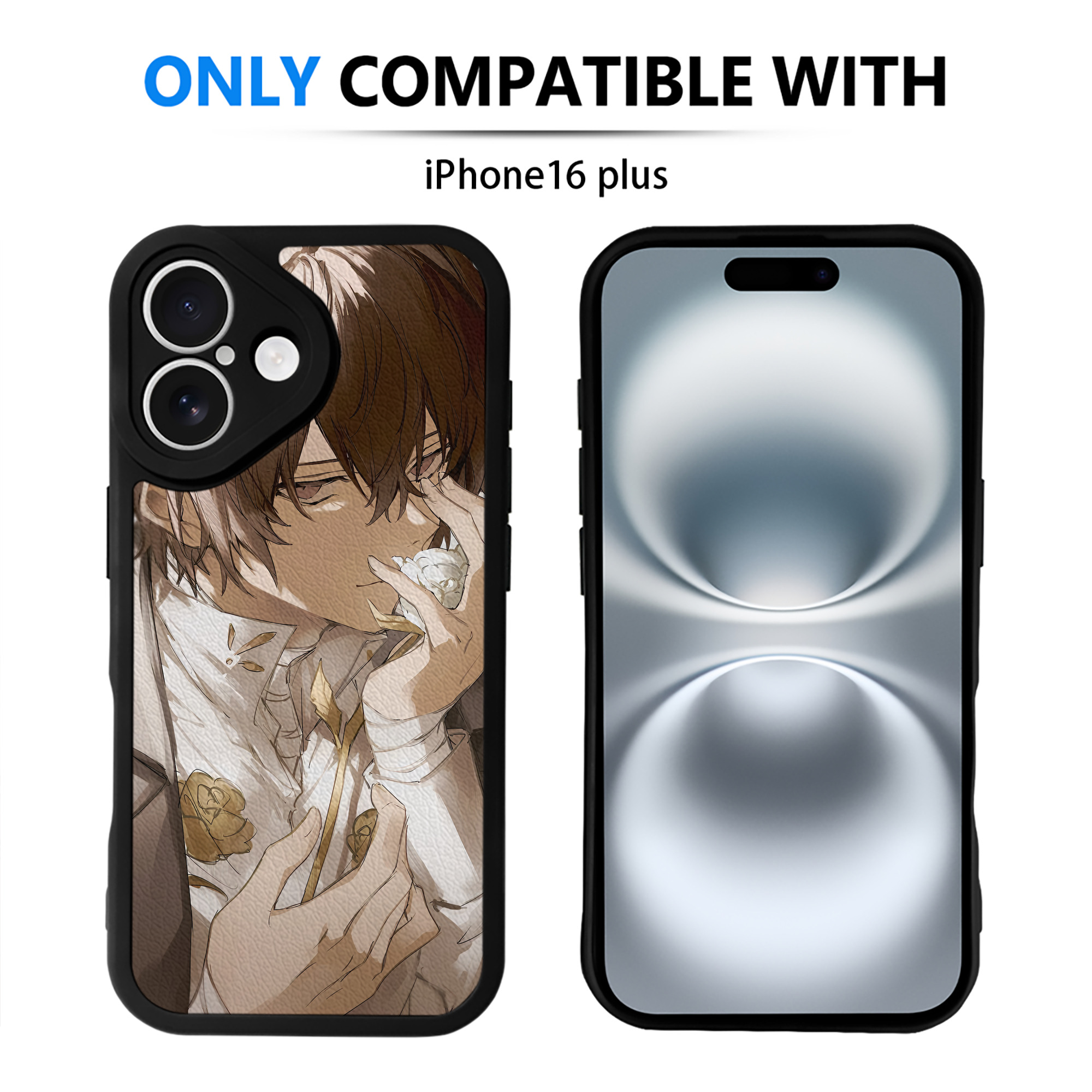 （画像用） 文豪ストレイドッグス Bungo Stray Dogs 【iPhone 16シリーズ対応】シリコンスマホケース（レザー調） 材質：シリコン